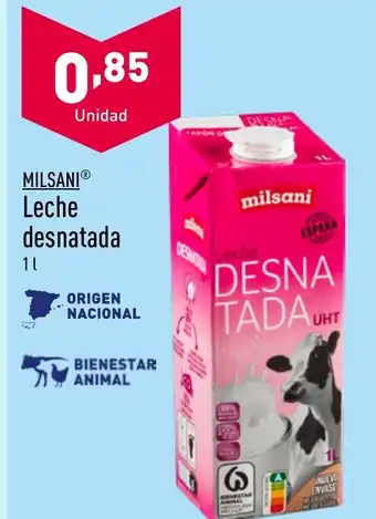 ALDI Leche desnatada oferta