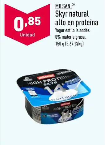 ALDI Skyr natural alto en proteína oferta