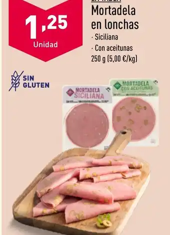 ALDI LA TABLAⓇ Mortadela en lonchas oferta