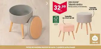 HOME CREATIONⓇ Taburete nórdico Montaje sencillo y sin herramientas.