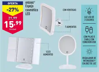 ALDI Espejo cosmético LED oferta