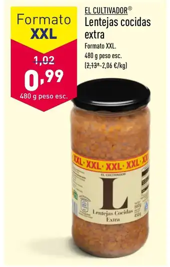 ALDI Lentejas Cocidas Extra oferta