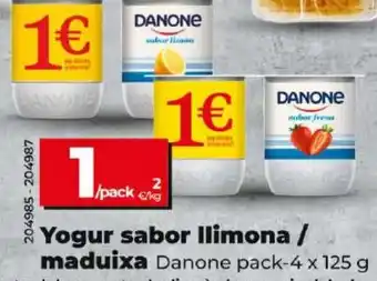 Dia Yogur sabor llimona / maduixa Danone pack-4 x 125 g oferta