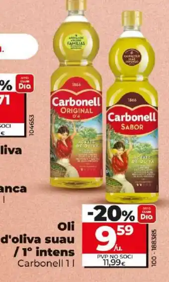 Dia Oli d'oliva suau / 1° intens Carbonell 11 oferta