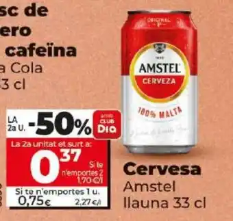 Dia Cervesa Amstel llauna 33 cl oferta
