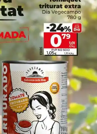 Dia Tomàquet triturat extra Dia Vegecampo oferta