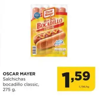 Alimerka OSCAR MAYER Salchichas bocadillo classic, 275 g. oferta