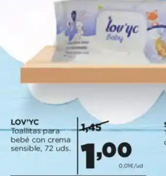 Alimerka LOV'YC Toallitas para bebé con crema oferta