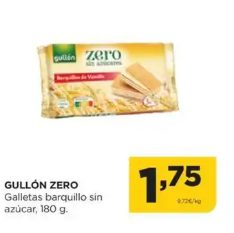 Alimerka GULLÓN ZERO Galletas barquillo sin azúcar, 180 g. oferta