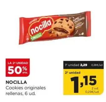 Alimerka NOCILLA Cookies originales rellenas, 6 ud. oferta