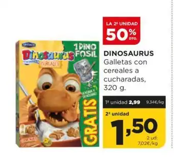 Alimerka DINOSAURUS Galletas con cereales a cucharadas, 320 g. oferta