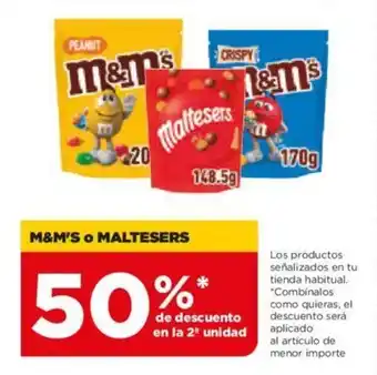 Alimerka M&M'S O MALTESERS oferta