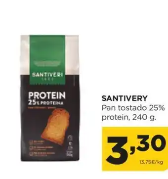 Alimerka SANTIVERY Pan tostado 25% protein, 240 g. oferta