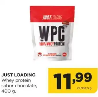 Alimerka JUST LOADING Whey protein sabor chocolate, 400 g. oferta