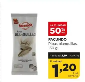 Alimerka FACUNDO Pipas blanquillas, 150 g. oferta