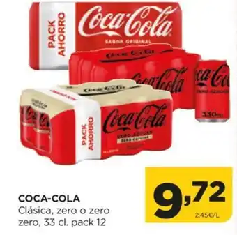 Alimerka COCA-COLA Clásica, zero o zero zero, 33 cl. pack 12 oferta