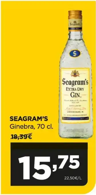 Alimerka SEAGRAM'S Ginebra, 70 cl. oferta