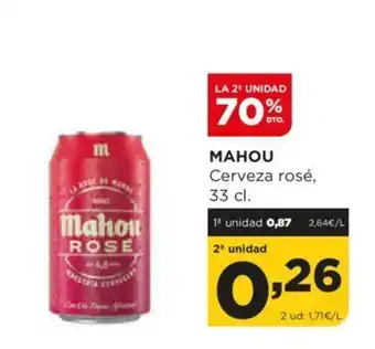 Alimerka MAHOU Cerveza rosé, oferta