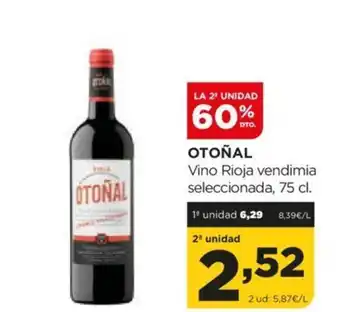 Alimerka OTOÑAL Vino Rioja vendimia seleccionada, 75 cl. oferta