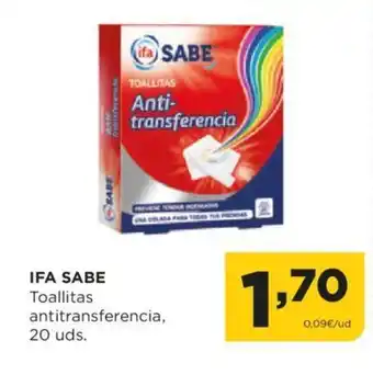 Alimerka IFA SABE Toallitas antitransferencia, 20 uds. oferta