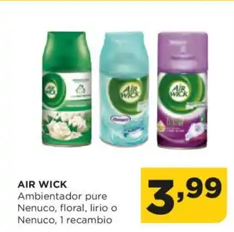 Alimerka AIR WICK Ambientador pure Nenuco, floral, lirio o Nenuco, 1 recambio oferta