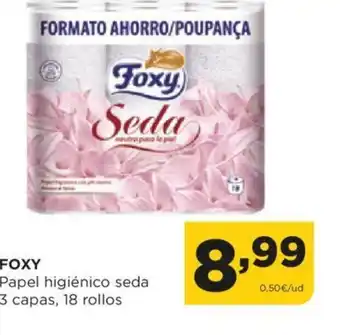 Alimerka FOXY Papel higiénico seda 3 capas, 18 rollos oferta