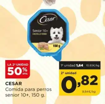 Alimerka CESAR Comida para perros senior 10+, 150 g. oferta
