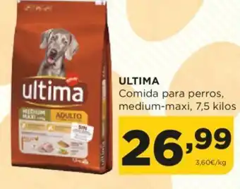 Alimerka ULTIMA Comida para perros, medium-maxi, 7,5 kilos oferta