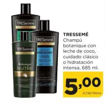 Alimerka TRESSEMÉ Champú botanique con leche de coco, cuidado clásico o hidratación intensa, 685 ml. oferta