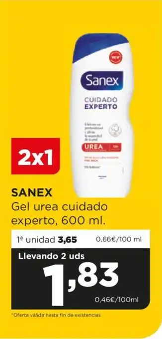 Alimerka SANEX Gel urea cuidado experto, 600 ml. oferta