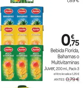 Supermercados El Jamón Bebida Florida, Bahamas o Multivitaminas oferta
