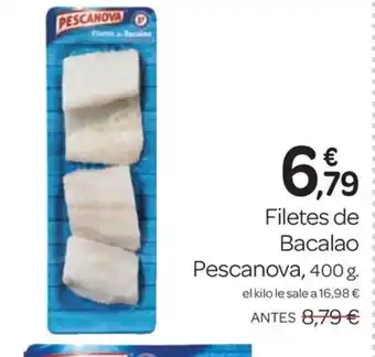 Supermercados El Jamón Filetes de Bacalao oferta