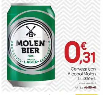 Supermercados El Jamón Cerveza con Alcohol Molen oferta