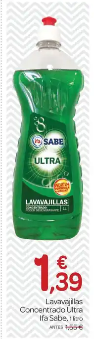 Supermercados El Jamón Lavavajillas Concentrado Ultra Ifa Sabe, 1 litro oferta