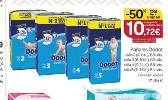 Supermercados El Jamón Pañales Dodot oferta