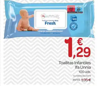 Supermercados El Jamón Toallitas Infantiles Ifa Unnia oferta
