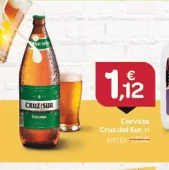 Supermercados El Jamón Cerveza Cruz del Sur, 11 ANTES oferta