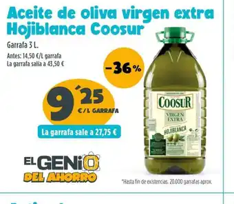 AhorraMas Aceite de oliva virgen extra Hojiblanca Coosur oferta