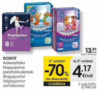 Eroski Dodot bragapañal happyjama señalizados oferta