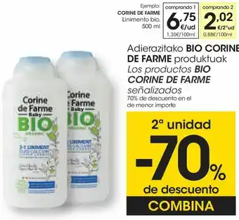 Eroski Los productos bio corine de farme señalizados oferta