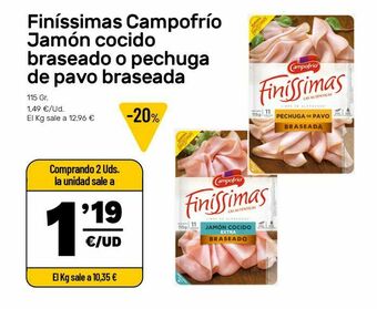 AhorraMas Jamón cocido campofrío oferta