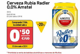 AhorraMas Cerveza rubia oferta