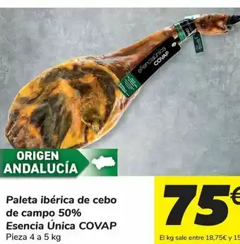 Covap Paleta ibérica de cebo de campo 50% esencia única covap, pieza 4 a 5 kg oferta