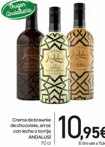 Covap Crema de brownie de chocolate, arroz con leche o torrija andalusí 70 cl oferta