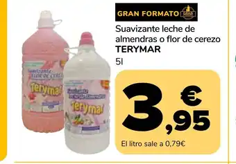 Supeco Suavizante leche de almendras o flor de cerezo TERYMAR oferta