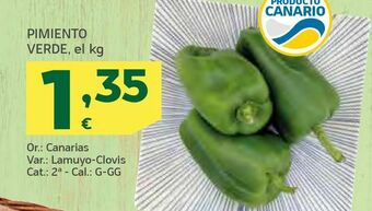 HiperDino Pimiento verde oferta