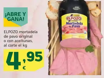 HiperDino Mortadela de pavo original o con aceitunas oferta