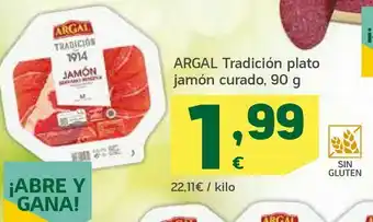 HiperDino Tradición plato jamón curado oferta