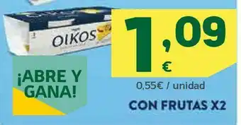 HiperDino Yogur griego con frutas oferta