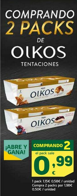 HiperDino Oikos tentaciones oferta